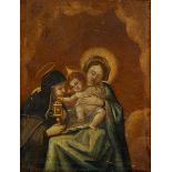 Italian School, 17th/18th century- St Theresa; oil on copper panel, 18x14cm: Italian School, 17th/