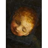 Circle of Daniel Crespi, Italian 1598-1630- Head of a small child; oil on canvas laid down on panel,