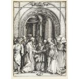 Albrecht Dürer, German 1471-1528- The Betrothal of the Virgin, [Hollstein VII 156.194], c.1504;