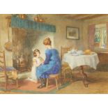 George Sheridan Knowles RI, RBA, ROI, RCA, British 1863-1931- 'Mother’; pencil and watercolour,