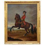 David Morier, Swiss/British 1705-1770- An equestrian portrait of an officer of the first troop of