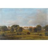 British School, mid 19th century- View of Penshurst Place, Kent; oil on canvas, bears dedication and