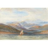 William Leighton Leitch RI, Scottish 1804-1883- The Gulf of Genoa; watercolour, signed and dated
