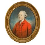 British School, mid-late18th century- Portrait of a gentleman, standing half-length turned to the