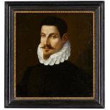 Follower of Sofonisba Anguissola, Italian c.1532-1625- Portrait of a gentleman quarter-length in