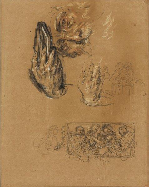 Carlo Michelangelo Prayer, Italian 1789-1832- Madonna and child enthroned with angels and saints; - Image 3 of 7