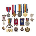 A Great War, Imperial Service Medal and Trio awarded to PNR. W. G. Beverage R.E. comprising: 1914-