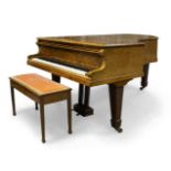 Schiedmayer & Soehne, Stuttgart, a walnut grand piano, early 20th Century, with serial no. 21417,