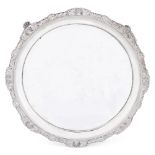 A George III silver salver, London, c.1816, J E Terrey & Co., raised on four paw and bracket feet,