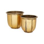 Two gilded silver ice buckets, London, c.1993, Clive Burr, each of domed form and raised on a low