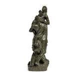 A Grand Tour fragmentary serpentine marble figure group of the Abduction of Persephone by Pluto,