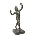 An Italian patinated bronze figure of the Dancing Faun of Pompeii, in the manner of the Chiurazzi