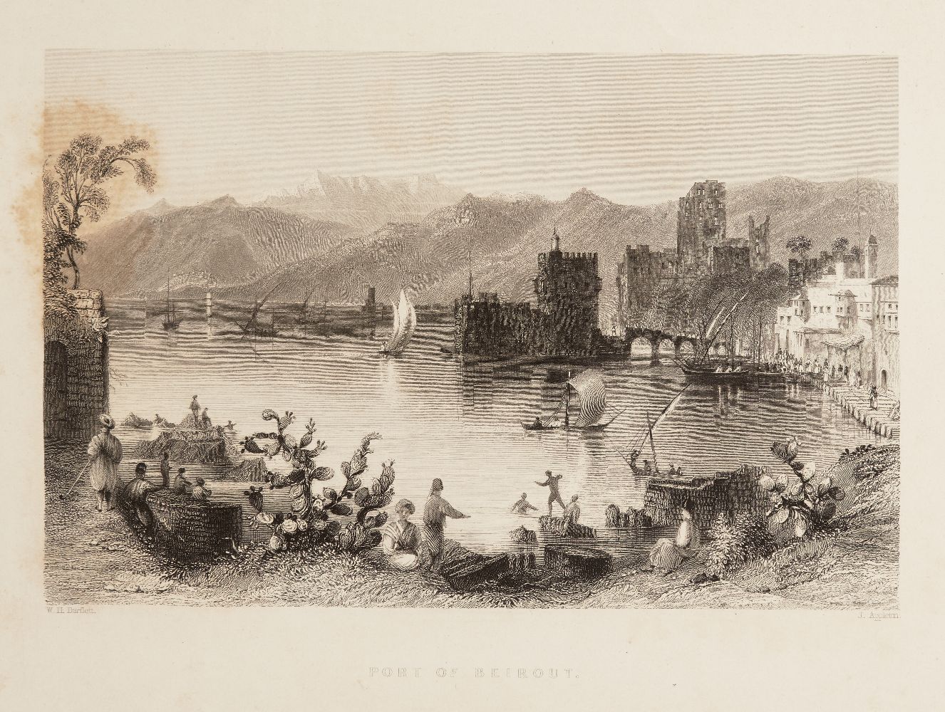 A group of 12 prints depicting scenes the Middle East and one map of Asia Minor, 19th century, the - Image 7 of 13
