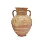 An Etruscan pottery amphora, Italo-Geometric, circa 7th-6th Century B.C., with geometric