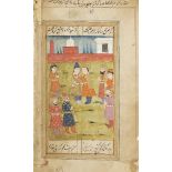 A ground of 10 bound illustrations from a Kashmiri manuscript, North India, 19th century, gouache on