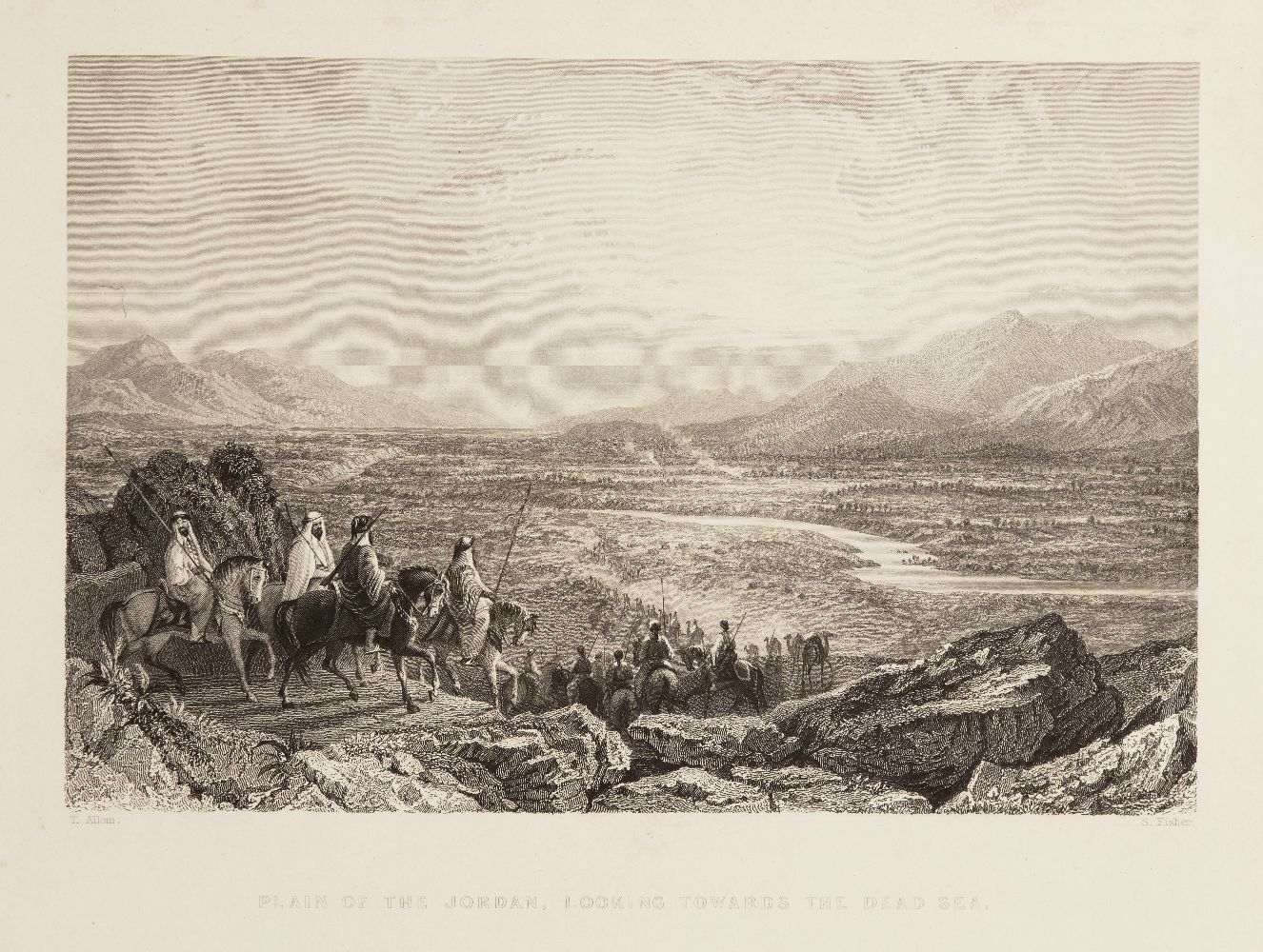 A group of 12 prints depicting scenes the Middle East and one map of Asia Minor, 19th century, the - Image 6 of 13