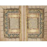 An Ottoman Qur’an, signed Hafiz Husayn al-Husni known as Qaysariuni, dated 1236AH/1820-21AD,