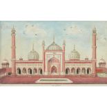 A Company School painting of the Red Fort in Agra, Delhi school, India, 19th century, opaque