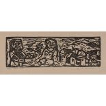 Badri Narayan, (Indian, 1929-2013), Homage To Woman, woodcut on paper, 12/50, signed to bottom