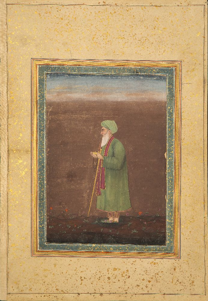 The Prophet Khidr, Provincial Mughal India, late 18th-early 19th century, opaque pigments heightened