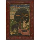 Three Jain paintings on wood, Jaipur school, late 18th-early 19th century, gouache heightened with