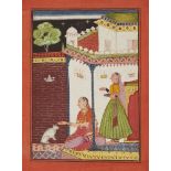 An illustration to a Ragamala: Patamanjari Ragini, Bilaspur, circa 1680-90, opaque watercolour on