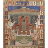 A very large pitchwai (hanging), Nathdwara, Rajasthan, India, 19th century, opaque pigments on