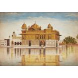 The Golden Temple of Amritsar, India, first half 20th century, opaque pigments on paper, 32.4 x 46.