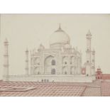 A Company School architectural study of the Taj Mahal, Delhi, India, circa 1860, gouache on paper,