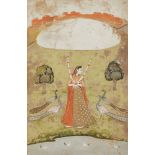 An illustration to a Ragamala painting, Bikaner, India, circa 1820, opaque pigments on paper