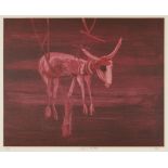 Sir Sidney Nolan OM AC RA, Australian 1917-1992- Ram in Thicket; screenprint in colours on wove,