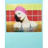 Miles Aldridge, British b.1964- Bather #3, 2015; photolithograph with screenprint in colours on