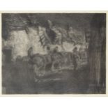 Kerr Eby, American 1889-1946- The Night March, 1919; lithograph on wove, signed in pencil, image
