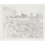 Anthony Gross CBE RA, British 1905-1984- Homage to Constable- Salisbury Cathedral [Herdman 7601],