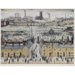 Laurence Stephen Lowry RBA RA, British 1887-1976- Britain at Play; offset lithograph in colours on