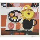 Mary Fedden OBE RA RWA, British 1915-2012- The Orange Mug, 1996; offset lithograph in colours on