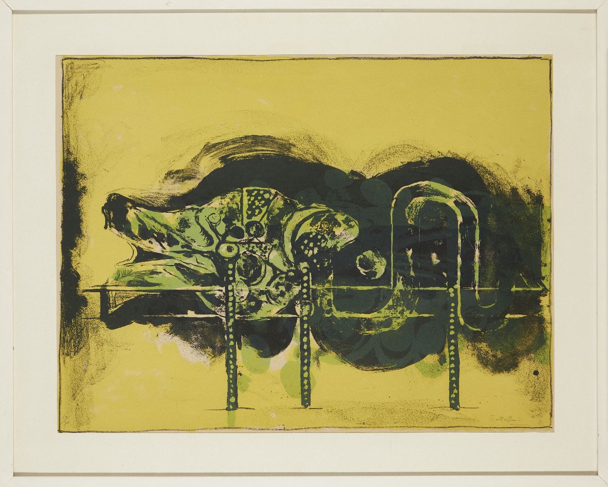 Graham Sutherland OM, British 1903-1980- Submerged Form [Tassi 106], 1968; lithograph in colours - Image 2 of 2