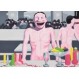 Yue Minjun, Chinese b.1962- You're so Manet, 2001; screenprint in colours on wove, signed, dated and