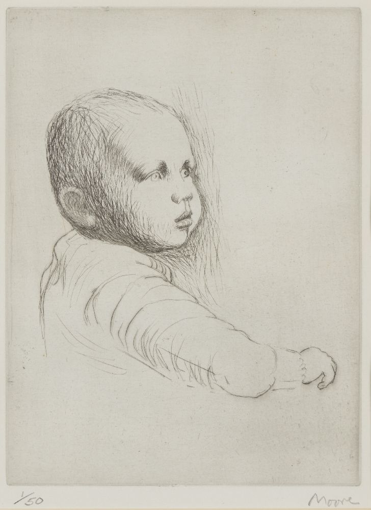 Henry Moore OM CH FBA, British 1898-1986- Child Study [Cramer 498], 1979; etching on wove, signed