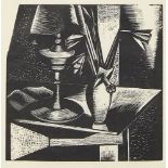 Paul Nash, British 1889-1946- Still Life No. 1, 1924; woodcut on wove, plate 11.5 x 11.5cm (framed)
