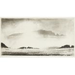 Norman Ackroyd CBE RA, British b.1938- High Island from Inishbofin-Force 10, 2006; etching with