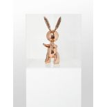 After Jeff Koons, American b.1955- Rabbit (Rose Gold); zinc alloy sculpture, numbered 334/500 to COA