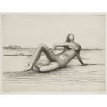 Henry Moore OM CH FBA, British 1898-1986- Reclining Figure 4 [Cramer 475], 1978; etching on