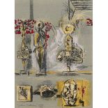 Graham Sutherland OM, British 1903-1980- Three Figures in a Garden [Tassi 55], 1953; lithograph in