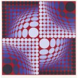 Victor Vasarely, Hungarian/French 1908-1997- Untiled; screenprint in colours signed and numbered