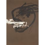 Antoni Tapies, Spanish 1923-2012- A.L. Hannover [Galfetti 925], 1983; lithograph in colours on brown