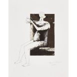 Henry Moore OM CH FBA, British 1898-1986- Woman with Dove [Cramer 446], 1976; lithograph in