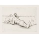 Henry Moore OM CH FBA, British 1898-1986- Mother and Child XIX [Cramer 689], 1983; etching with
