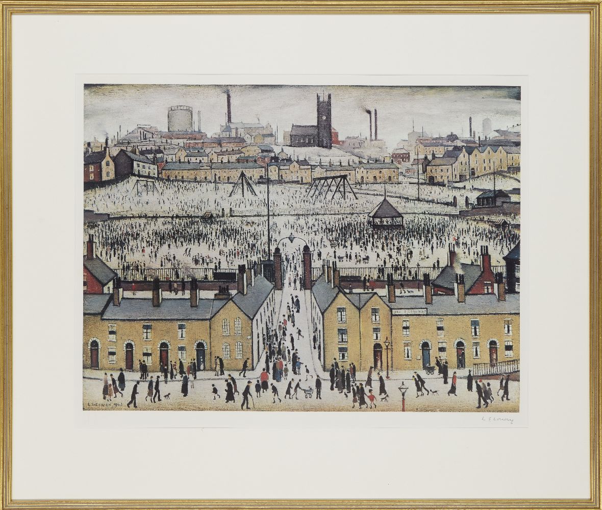 Laurence Stephen Lowry RBA RA, British 1887-1976- Britain at Play; offset lithograph in colours on - Image 2 of 2