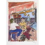 Bob Dylan, American b.1941- Rooftop Bar, 2009; giclée in colours on Hahnemühle wove, signed and